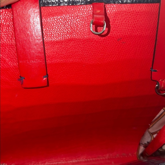 Christian Louboutin Navy Crocodile-Embossed Tote - Picture 3 of 4